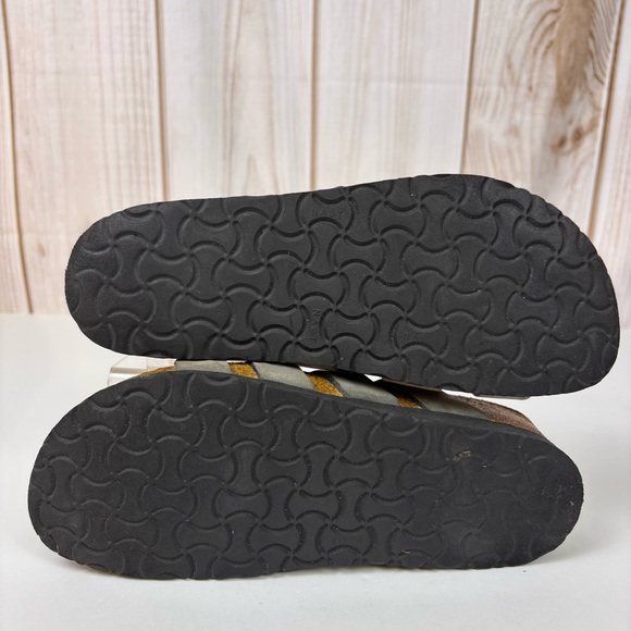 Naot Leather Multi-Strap Lining Sandals Cork Footbed Comfort Shoes Gray Silver 5 - Picture 11 of 14